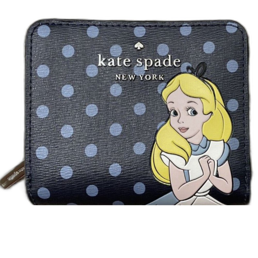 Disney x Kate Spade ˚✧ ﾟ. Alice in Wonderland Leather BiFold Wallet NWT